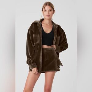 AloYoga Ribbed Velour Mountainside Shacket